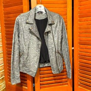 DEX gray knit Moto jacket Nordstrom